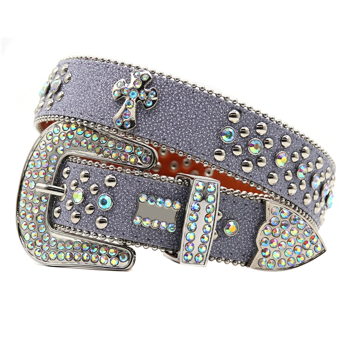 Designer Bling Rhinestone Belt for Men and Women, Crystal Glass