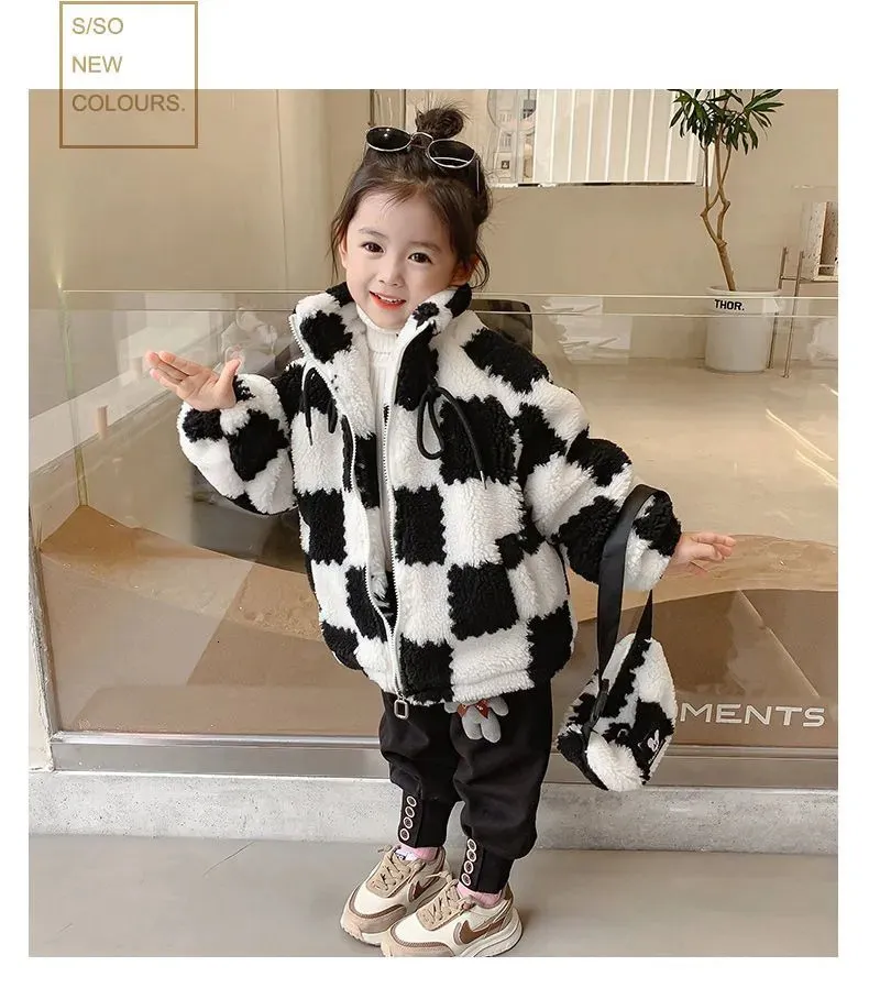 2023 Winter New in Kids Baby Girls Boys Sleeve Berber Fleece