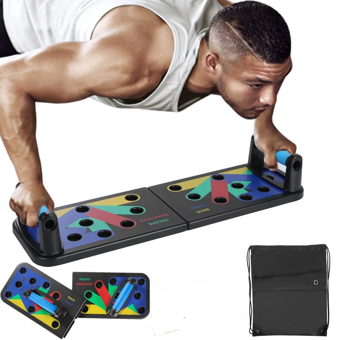 2023 Push up Board 9 in 1 Body Building Home Comprehensive Fitness Exercise Equipment Fodable Adjustable Pushup Stands Workout Gy2004070