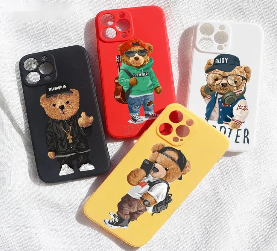 Casos em forma de diversão esportes urso caso para iphone 7 max 7s xr 12 mini se 6 8 plus 11 13 pro x xs 6s tpu macio case8475905