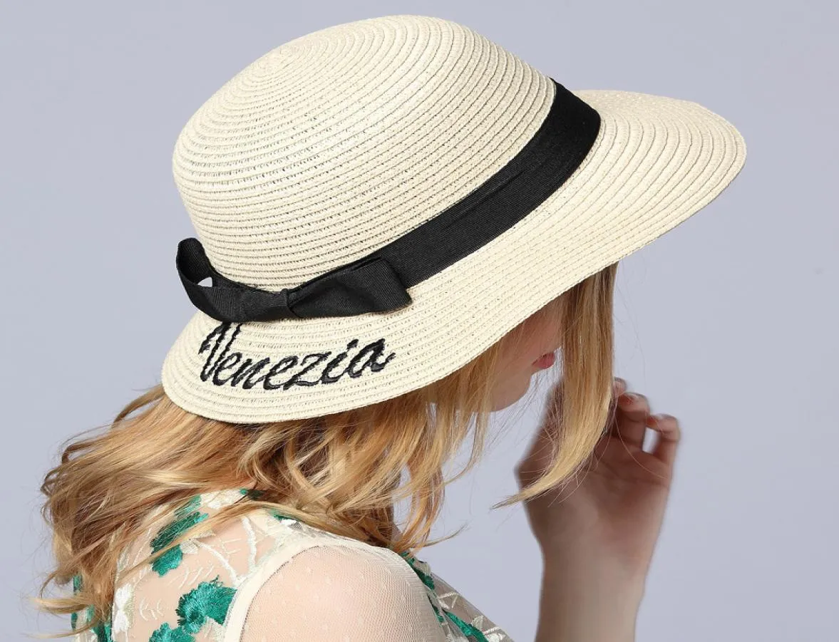 Chapéus femininos de praia com aba larga, chapéu de palha de sol UPF50 para viagem dobrável verão UV cap5684704