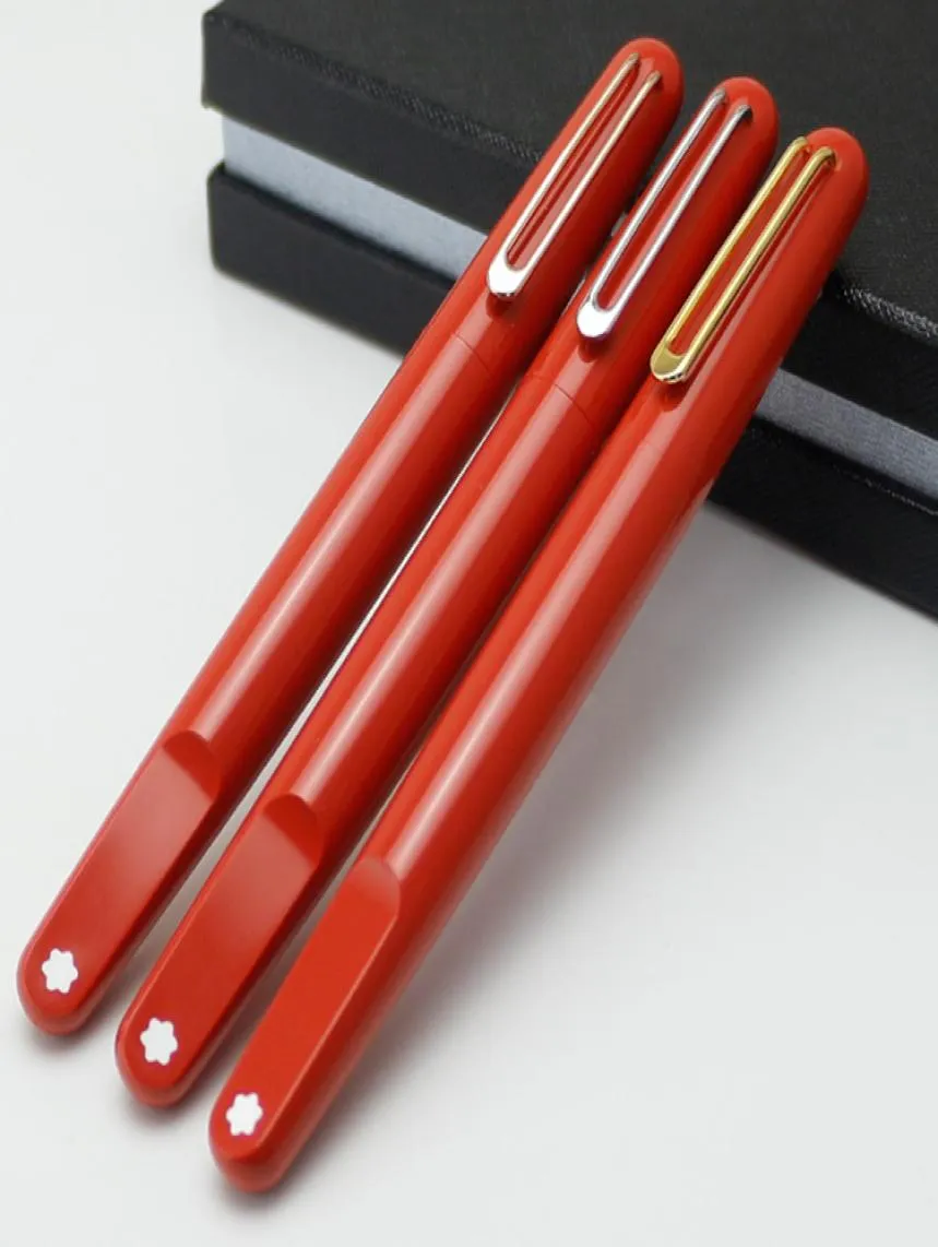 Penna roller con cappuccio magnetico in resina rossa in edizione limitata intaglio ufficio business moda marchio gemelli opzione 9034181