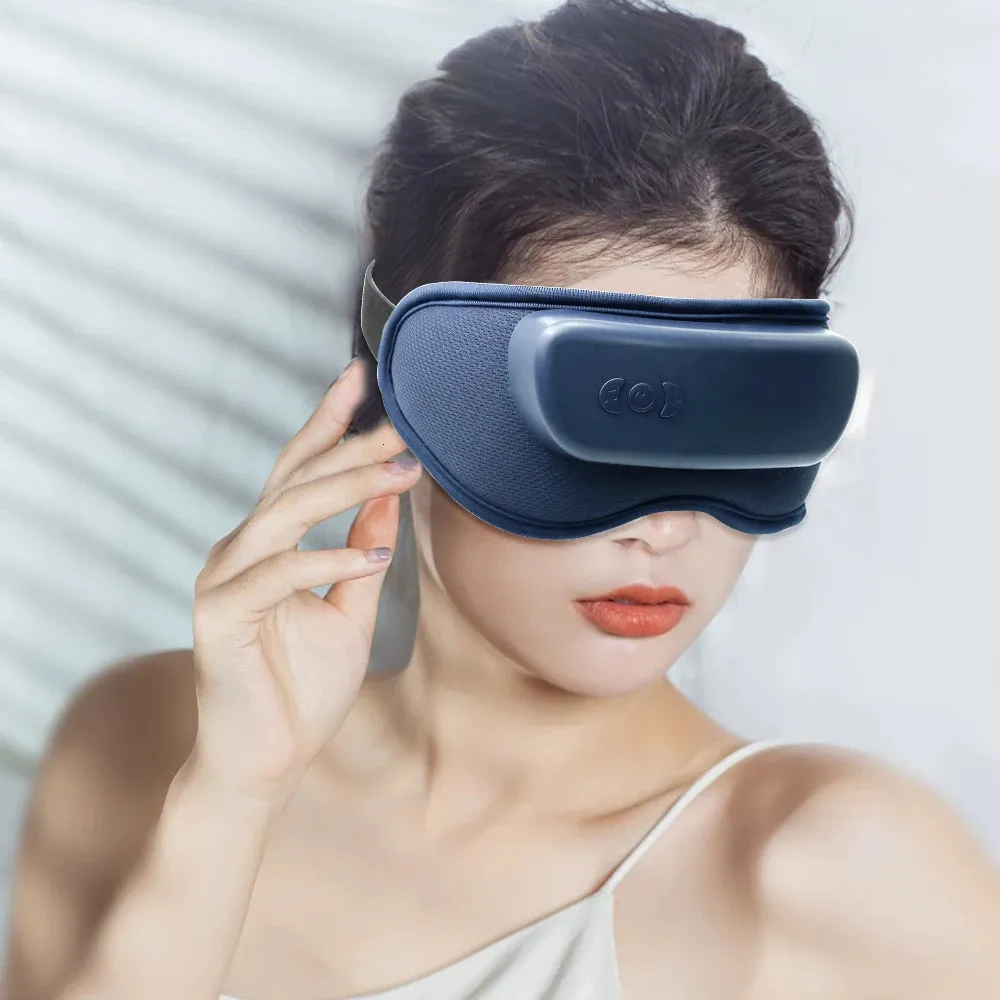 Masseur pour les yeux Masque pour les yeux avec musique Bluetooth Compresse vibrante Protection des yeux Soulager la fatigue Améliorer l'effet du sommeil Se détendre 231211