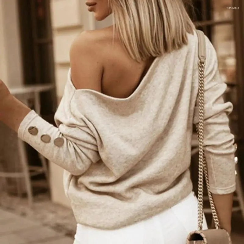 Blouses pour femmes Chemise femme moderne Une épaule à manches longues Belle portable unique