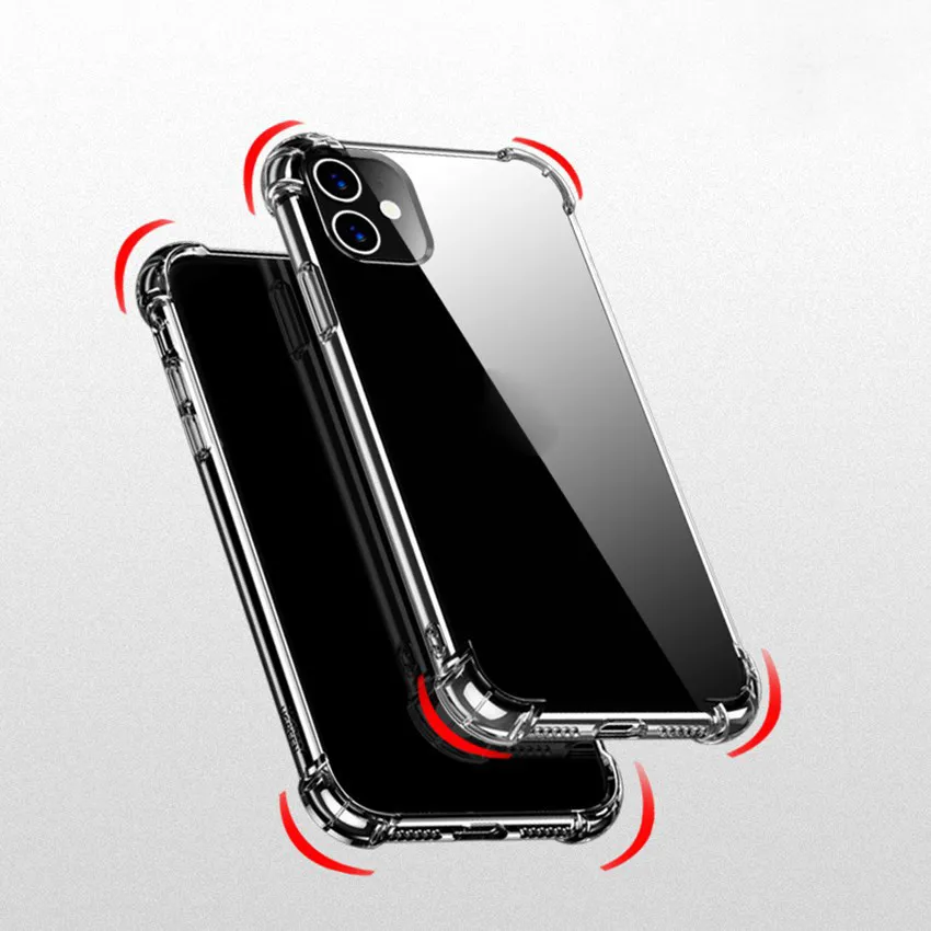 Coque Antichoc TPU + Film Protecteur Pour IPhone 6S à 11 Pro Max/SE - Compatible Recharge Sans Fil Qi