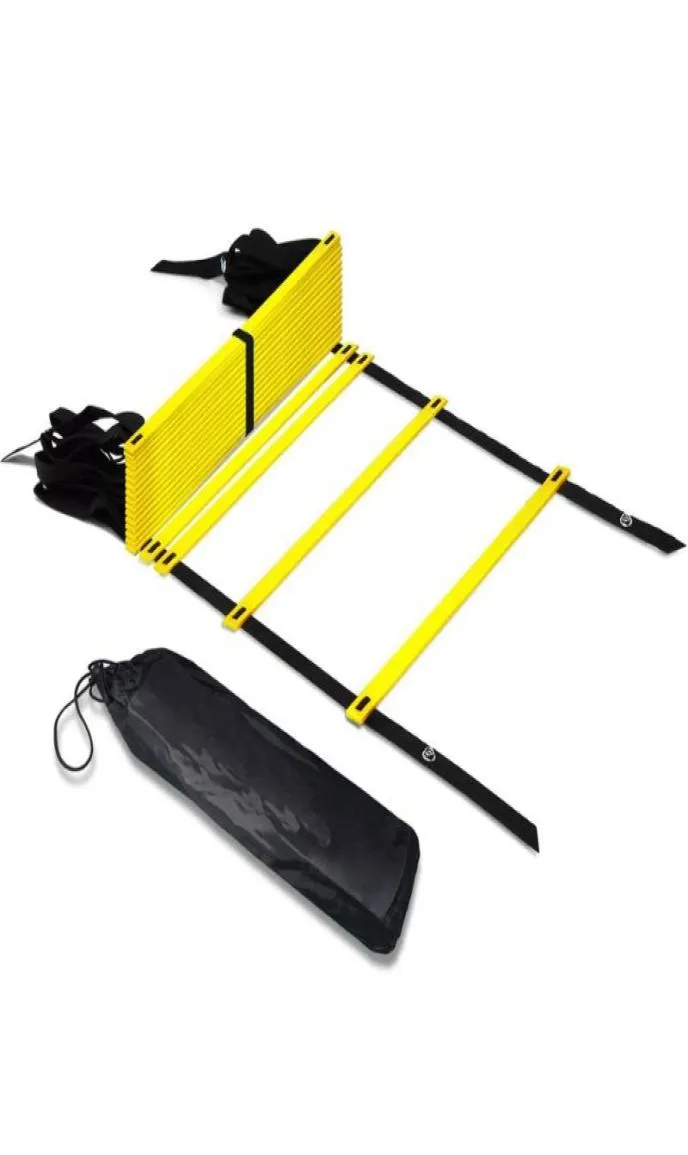 Accessoires 4m sangles en nylon échelles d'entraînement agilité échelle de vitesse escaliers escalier agile pour équipement de football de football de fitness 7972582