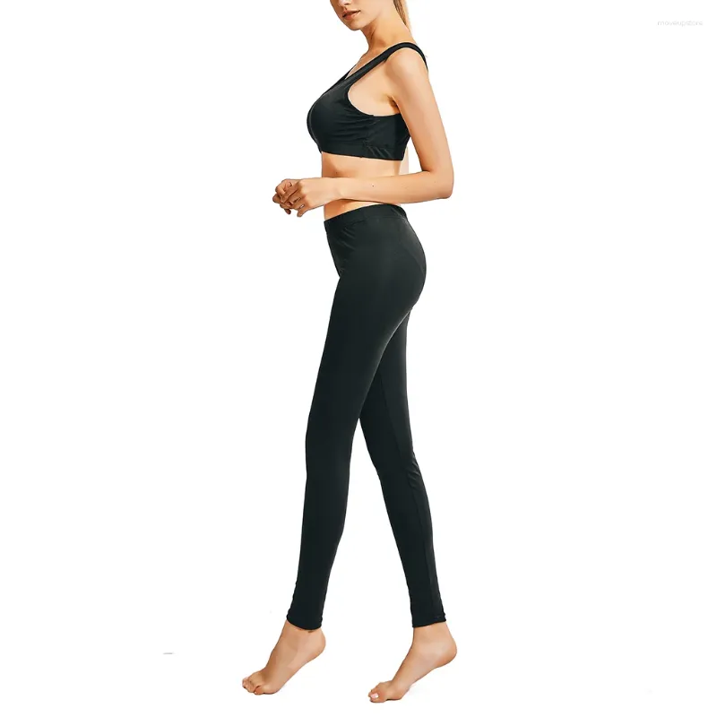 Roupas de yoga mulheres cor sólida calças esportivas leggings sutiã conjunto correndo fitness sportswear