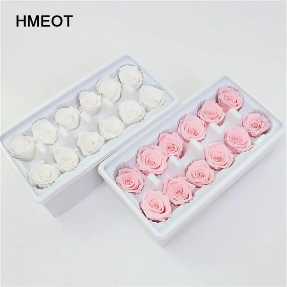 Dekoratif Çiçek Çelenkler 12 PCS Lot Üst düzey Korunmuş Ölümsüz Gül Çiçeği 3-4cm Çapı Anneler Günü Hediye Ebedi Yaşam Mater283o