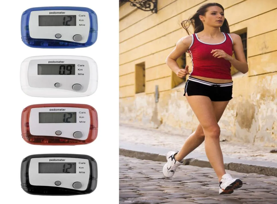 MINI Digital LCD Run Step Pedometer gångavstånd Counter Lightweight Design Belt Clip Pedometer Whole2812524