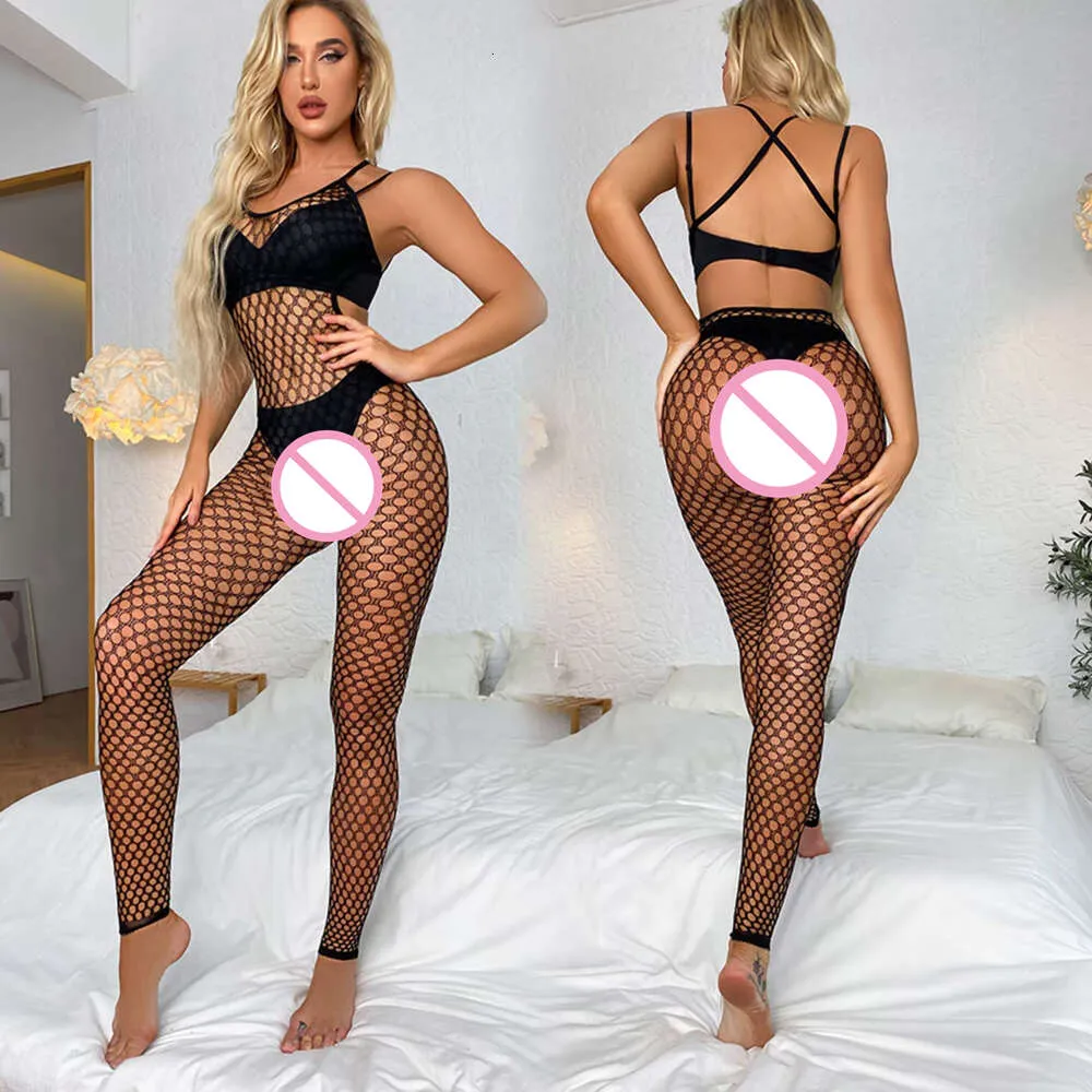 Hot Sexy Fishnet Bodysuit Women Crotchless Porn Tights Lingerie Erotic Mesh  Clothes Nightclubs Sex Ladies Body Stockings Set sexy