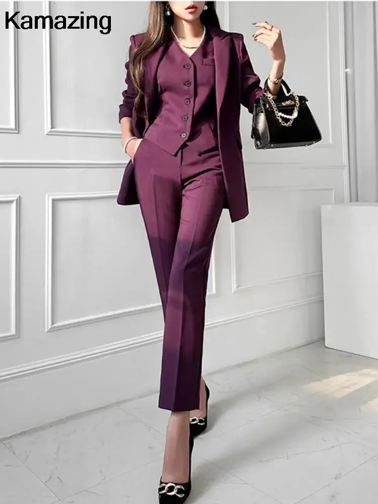 Womens Two Piece Pants Fashion Women Office Korean Formal Business