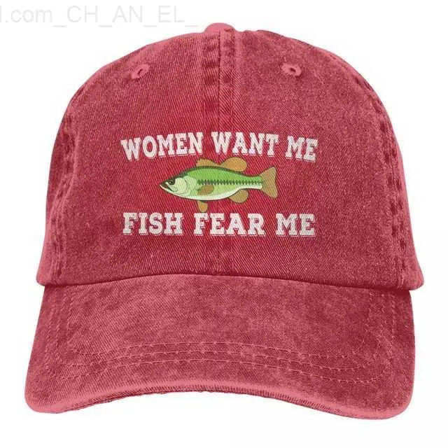 Fishing Custom Hat Women Want Me Fish Fear Me Personalized Gift