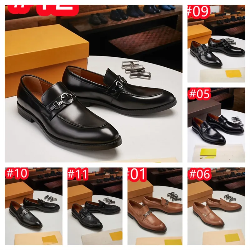 40Model Men Designer Dress Shoes 2023 Fashion Business Office Formal Shoes High Quality Leather Wedding & Party Comfy Slip-On Men shoes Plus Size 38-47