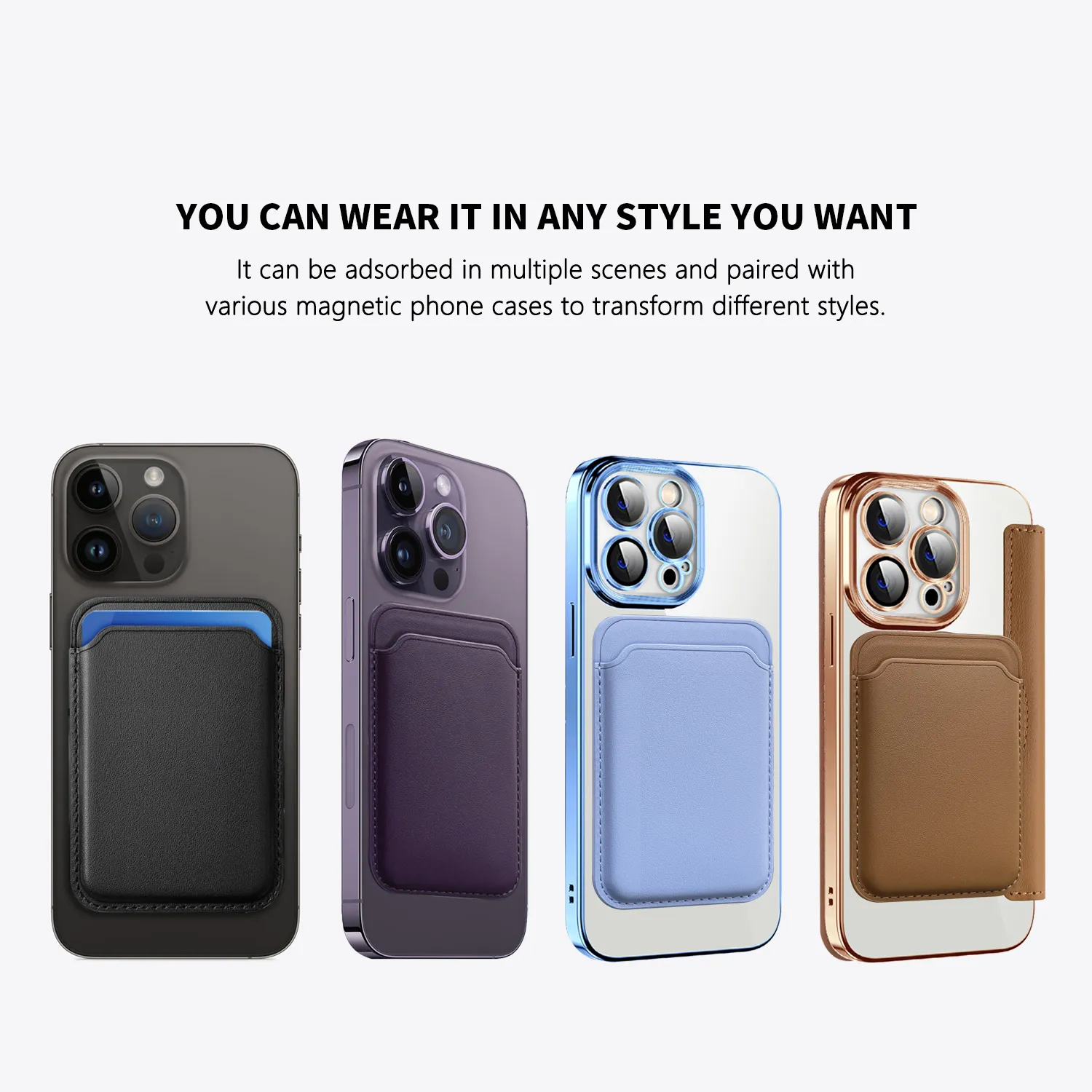 Custodia Portafoglio In Pelle Per IPhone 13 Pro Max - 2 In 1 Staccabile Magnetica Con Supporto E 8 Slot Carte, Marrone - 4