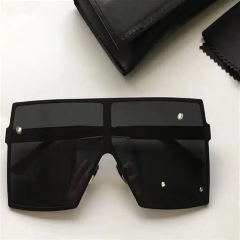 2019 Windproof Sunglasses 182 Betty Black Frame Grey Silver-Mirror 렌즈가있는 상자 68mm 140mm3202