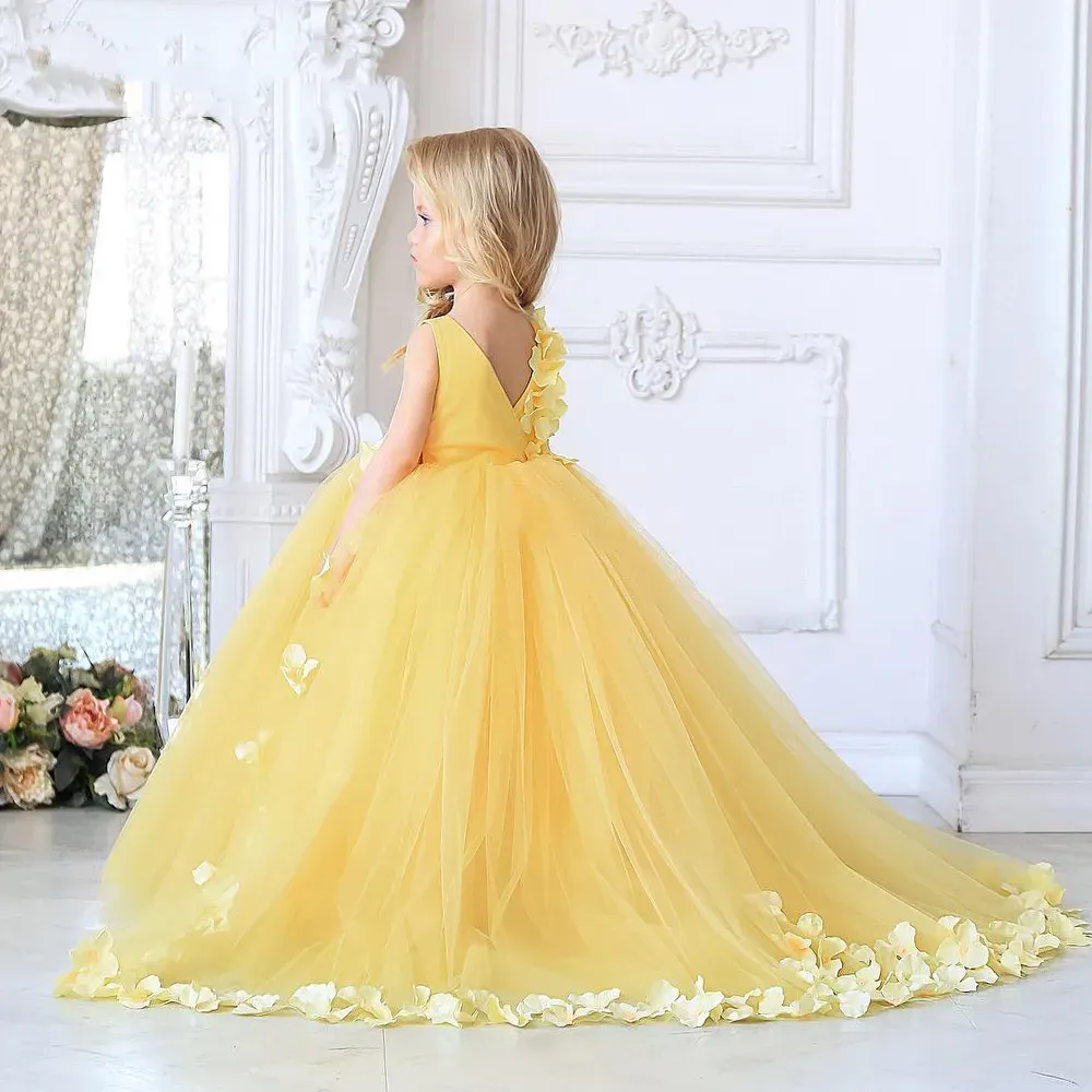 Long yellow flower dress top
