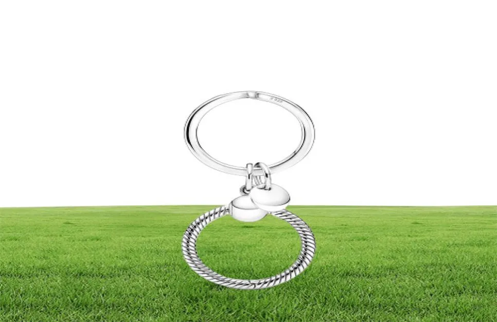 100 925 Srebrne momenty Charm Key Pierścienie Oryginalne europejskie urok Dangle Wiselant Fashion Kobiety biżuteria ślubna Accessor4939848