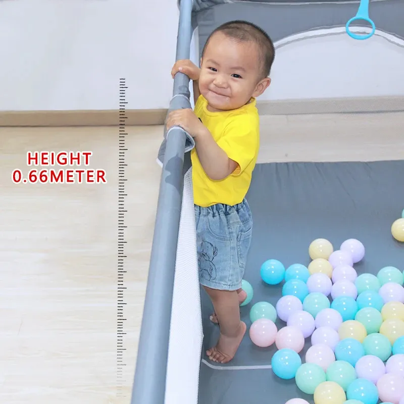 IMBABY-Aire de jeux pour bébé 150x180cm, double porte, parc