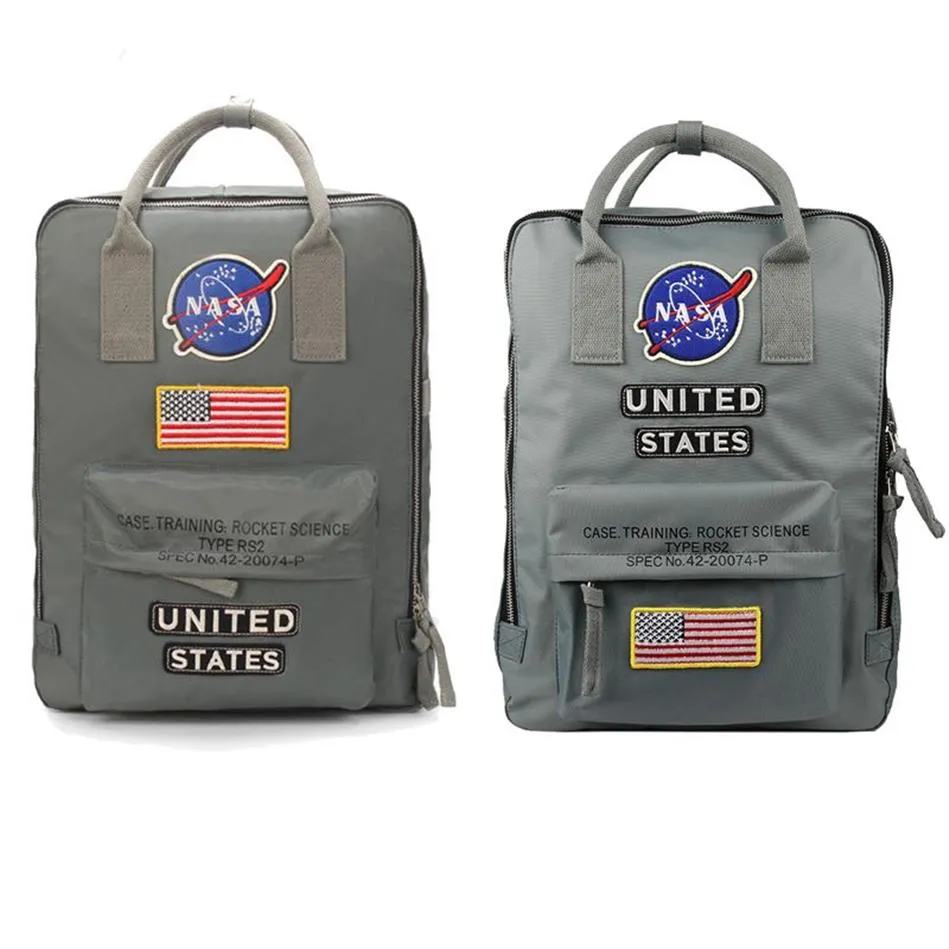 NASA Backpacks 19SS National Flag Designer Plecak Męskie Women Design Bag Unisex Studenci Bags2024