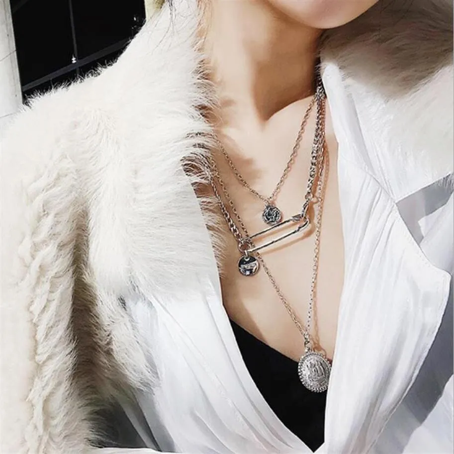 jewelry sweater necklace coin pendant pin fashion long necklace unique whole for women fashion245R