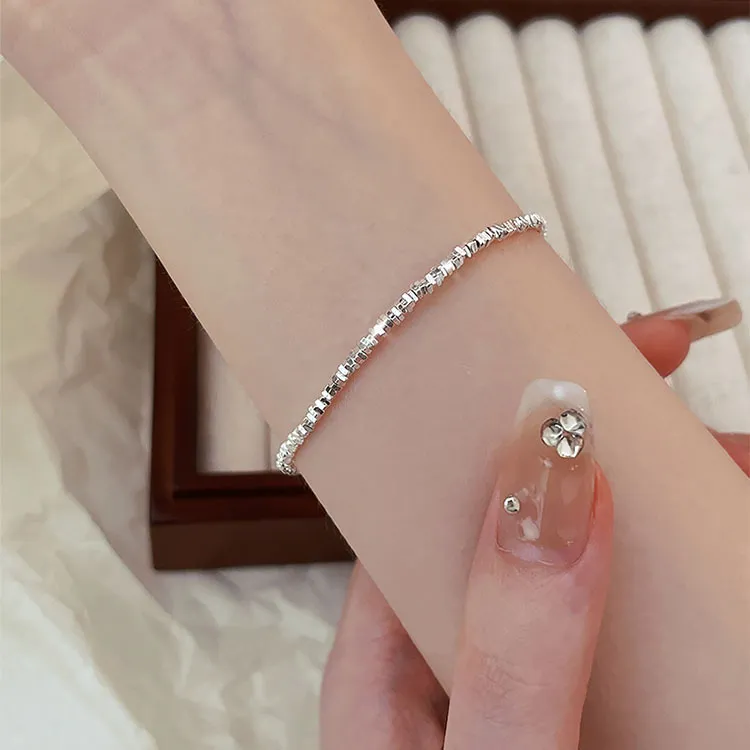 Sterling Silver Snake Chain Bracelet for Women 18K Gold Plated Agate Gemstone Green Party Jewelry