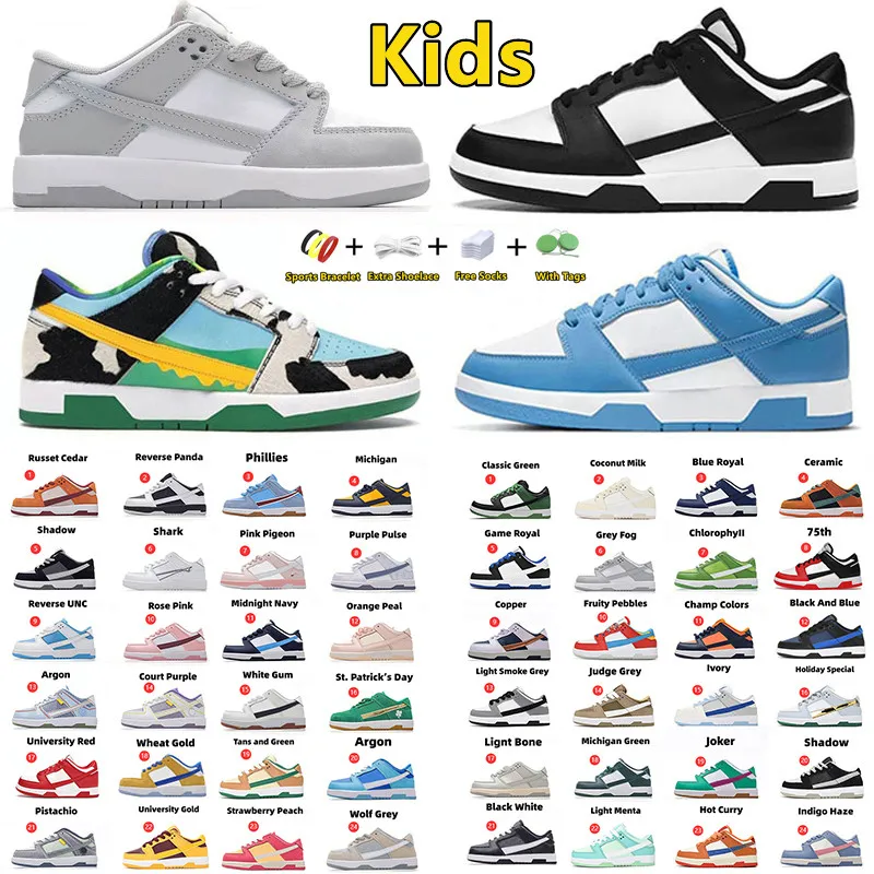 Kinderschoenen Kinderen Preschool PS Athletic Outdoor designer sneaker Trainers Peutermeisje Tod Chaussures Pour Enfant Sapatos infantis Wit Zwart UNC Kinderschoen GAI