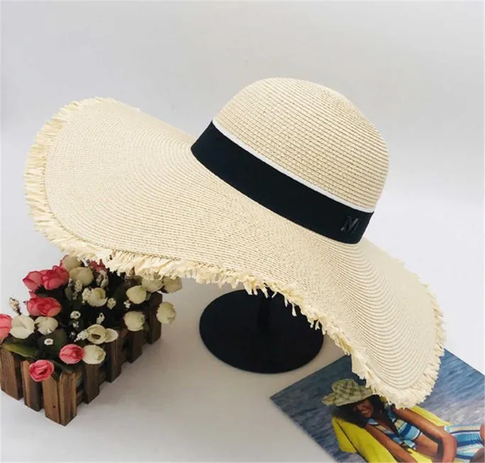 Cappelli firmati estivi Cappellino da spiaggia Cappello a cuffia per donna Cappellino con lettera M regolabile Cappello da donna 4 colori Opzionale6908581