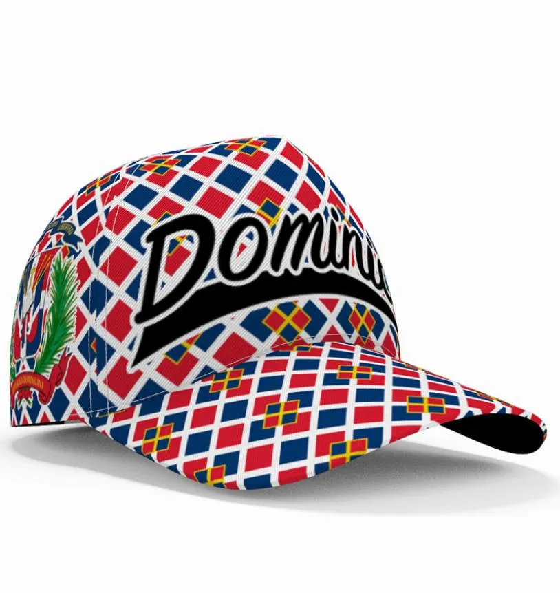 Dominica Baseball Cap Custom Name Number Team Logo DM Hats DMA Travel Spanish Nation Dominikanska Dominicana Republic Flag Headgear1663206