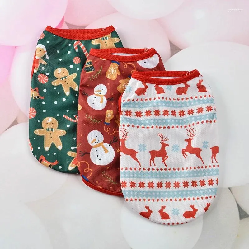 Vêtements pour chiens pour petits chiens chats gilet chemise vêtements de noël coton vêtements pour animaux de compagnie sweats à capuche chiot Costume Chihuahua tenue cadeau