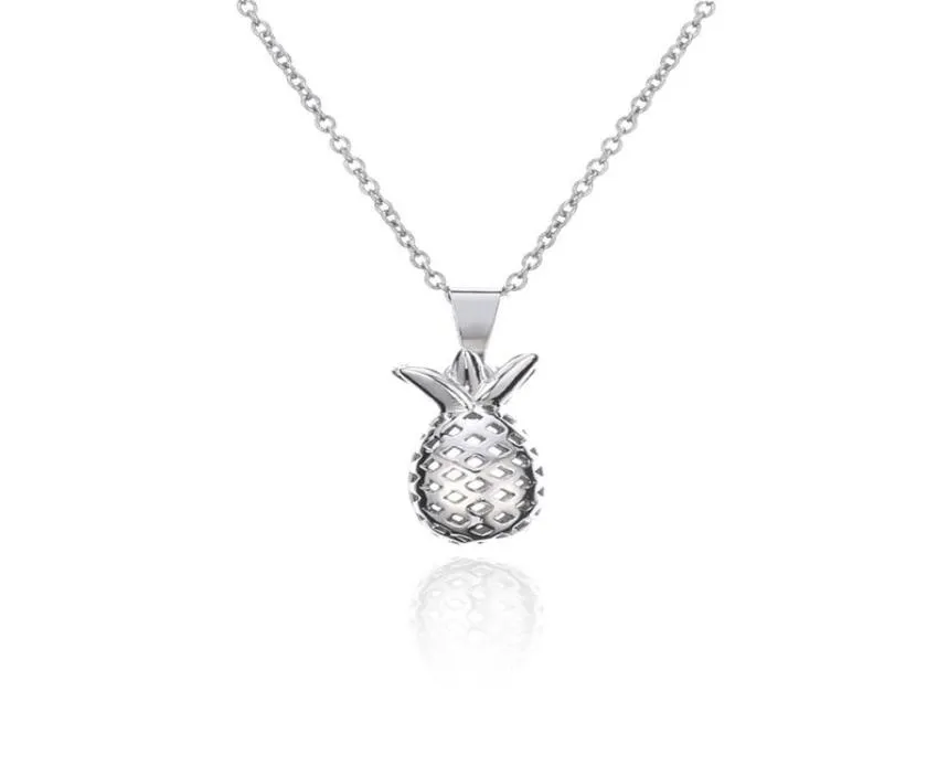 Pendentif Colliers Mignon Argent Plaqué Fruits Ananas Pendentifs Belle Style Doux Bijoux Ras Du Cou Pour Les Femmes Cadeaux De Fête 6482787