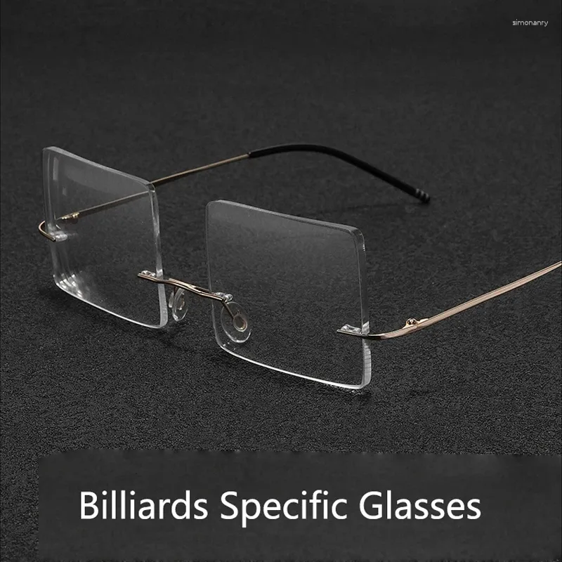 Sunglasses Frames Special Glasses For Playing Billiards Men's Frameless High-Definition Eyeglasses Ultra Light Pure Titanium Prescription