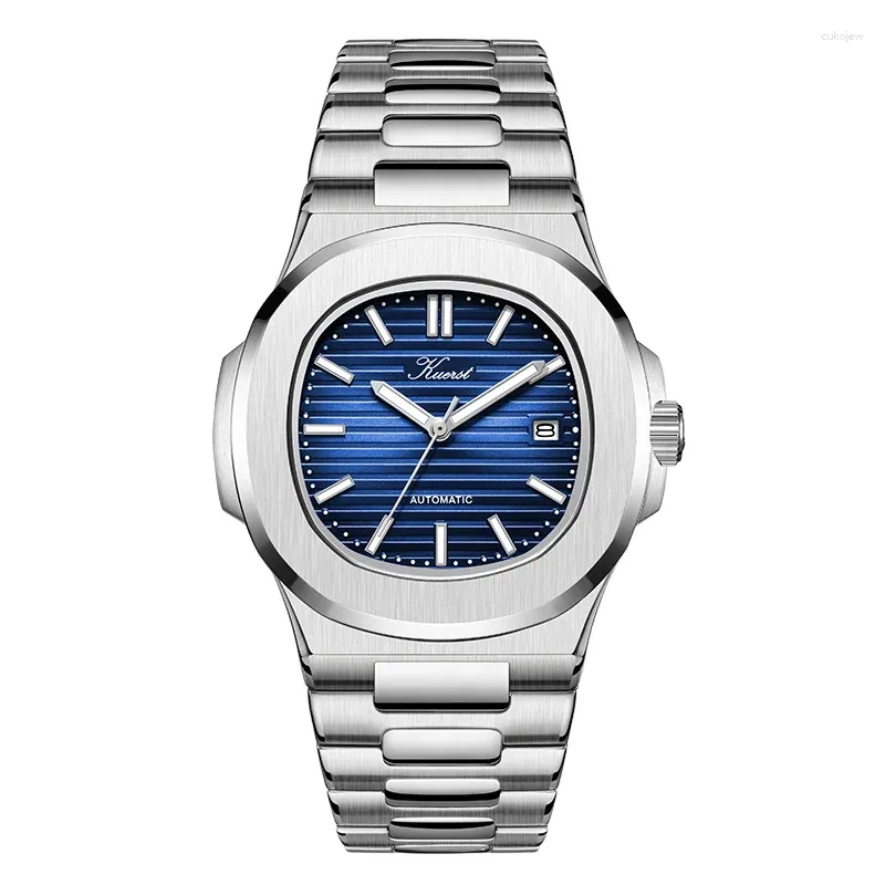 Orologi da polso Top Orologio automatico a carica manuale per uomo Quadrato 40MM Orologi meccanici da uomo in acciaio inossidabile Impermeabile Reloj Hombre