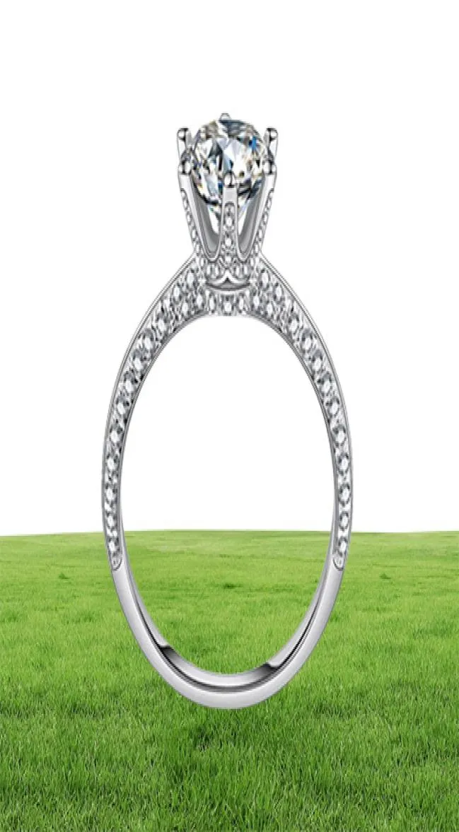 Yanhui lüks 20ct laboratuvar elmas düğün nişan yüzükleri için 100 gerçek 925 sterlli gümüş yüzük kadınlar ince mücevher rx279 207870882
