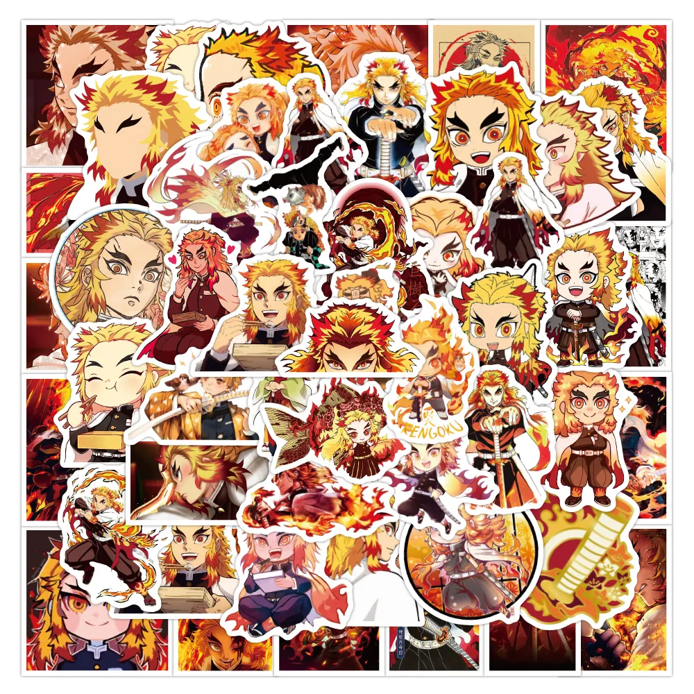 52PCS engoku Demon anime graffiti Waterproof PVC Stickers Pack For Fridge Car Suitcase Laptop Notebook Cup Phone Desk Bicycle Skateboard Case.