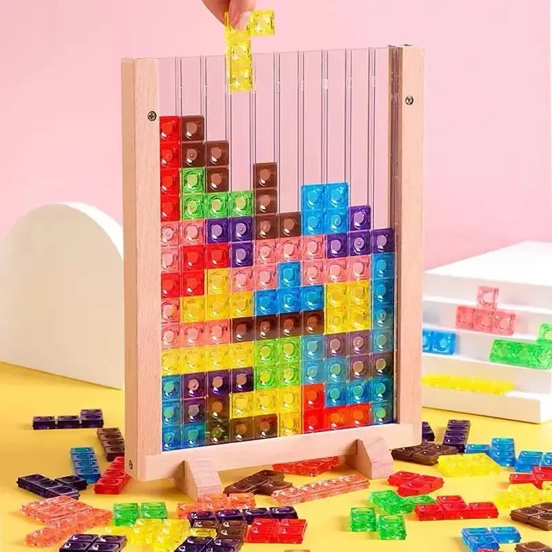 Colorful Wooden Tangram Puzzles for Kids, Educational Math Toys for ...