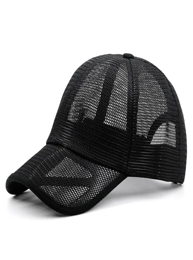 Oversize volledig mesh zonnehoed mannelijke zomer cool riding sport cap dame piek hoeden mannen plus size baseball caps 5560cm 6066cm 2010275502743