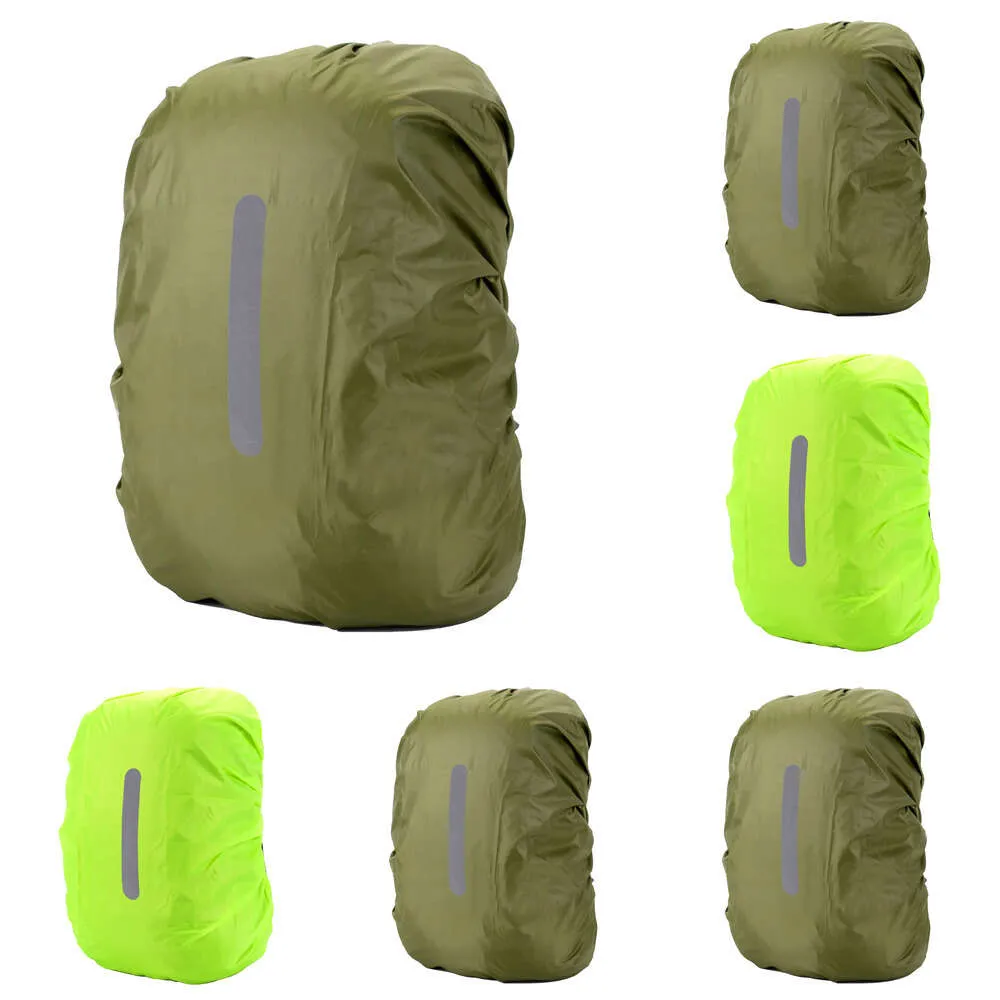 Nieuwe Outdoor Zakken Waterdichte Rugzak Regenhoes Reflecterende Regendichte Hoes Rugzak Outdoor klimmen kamperen wandelen Stofdichte tas 8-80L