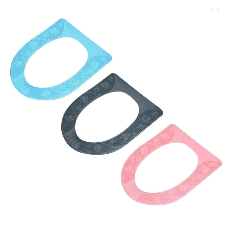 Toiletbrilhoezen Cover Siliconen Herbruikbare Mat Pad Wasbaar Badkameraccessoire T21C