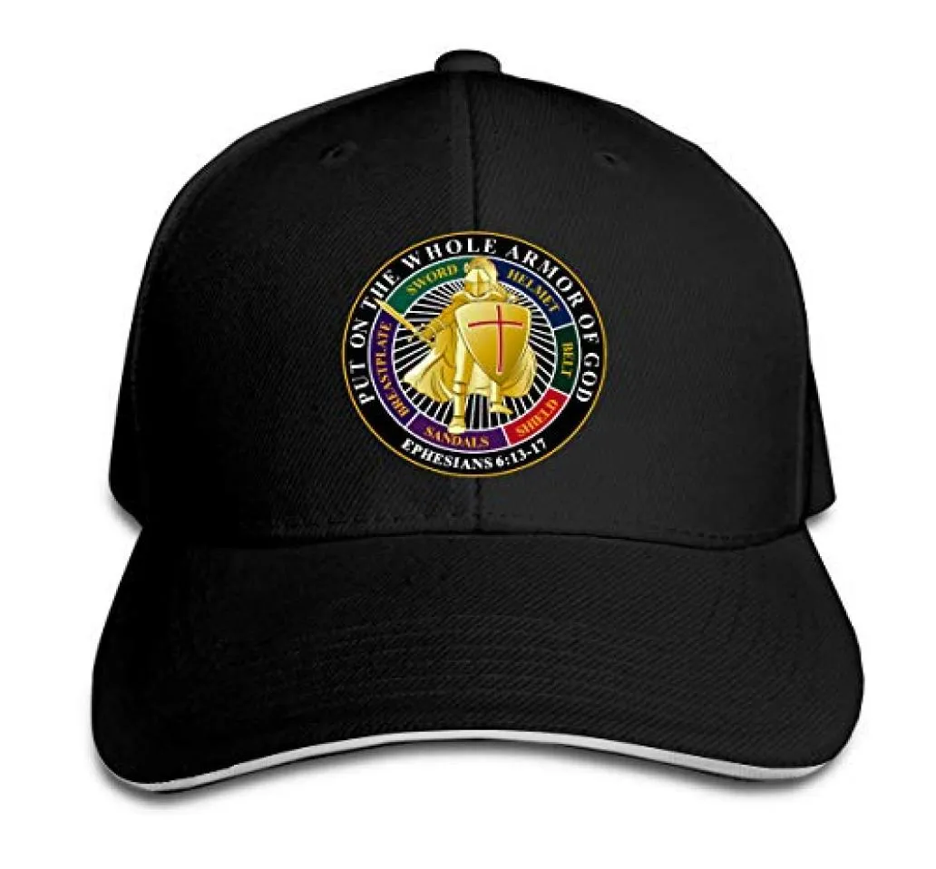 Mettez toute l'armure de Dieu Casquette de baseball Chapeaux sandwich à visière réglable Unisexe Hommes Femmes Baseball Sports Plein air Hiphop Cap3749301