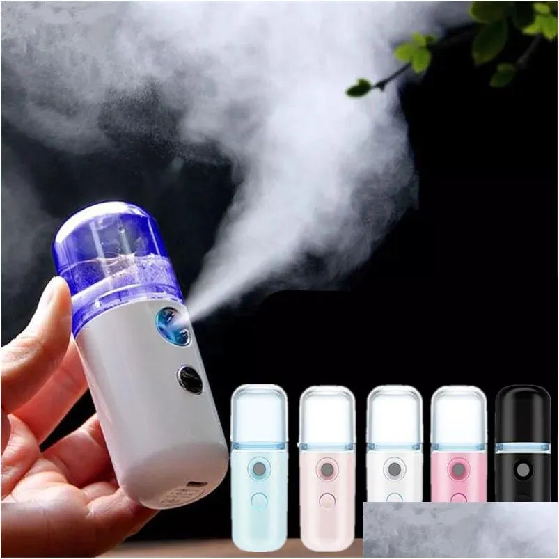Ansiktsvårdsanordningar nya mini nano dim mist sprayer ansikts kropp nebizer ångare fuktgivande hudvårdsverktyg 30 ml ansikte spray skönhet instrumenten dhkru