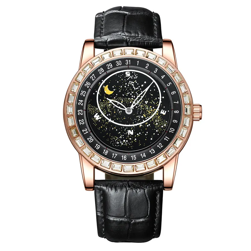 DHgate Blue Planet Watches High Grade Diamond Encrusted Automatic Mechanical Watch for Men Watches
