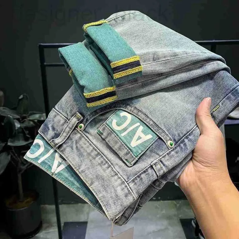 Jeans para hombres Jeans de diseñador Ropa de diseñador de gama alta para hombres Pantalones de mezclilla K Stretch Trendy Koreanstyle con nuestro lujo informal 230706 L230724