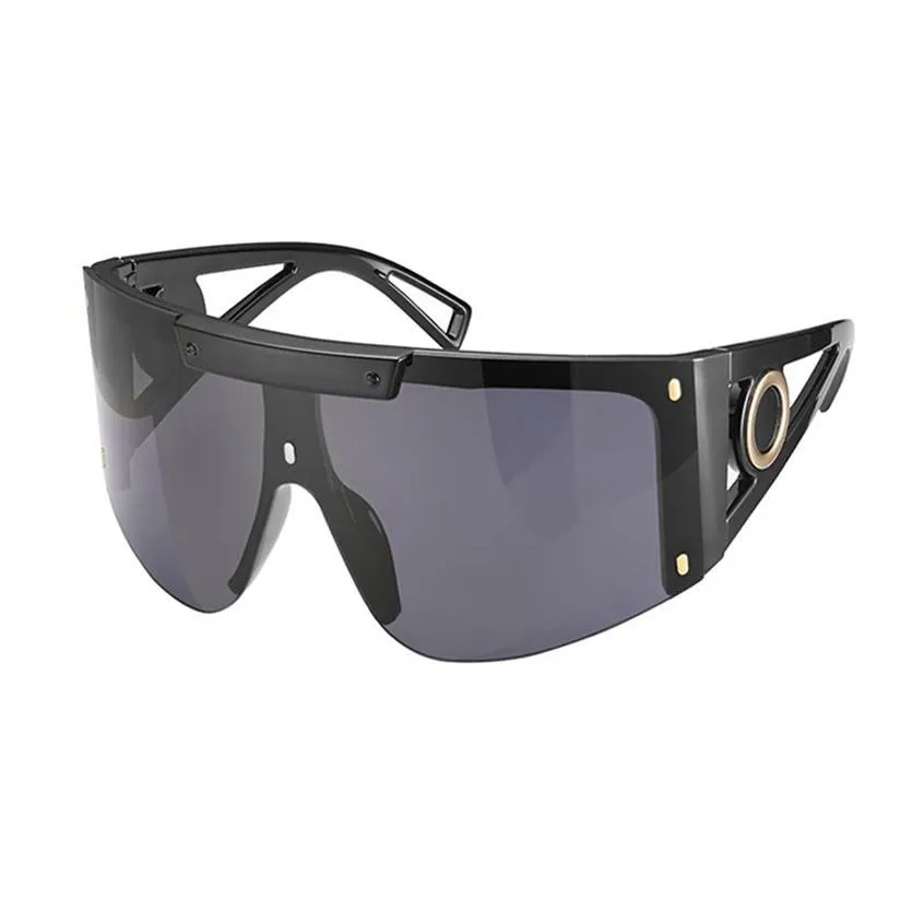 Occhiali da sole Shield Wrap per donna Stile estivo 4393 Nero Grigio Sonnenbrille gafa de sol Occhiali da sole oversize moda UV400 Protecti259J