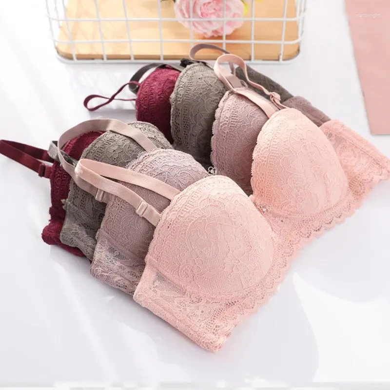 Bras 1/2 Cup Thin Underwear Small Bra Wireless Adjustable Lace Womens  Breast Cover Push Up Gathering From 7,23 €