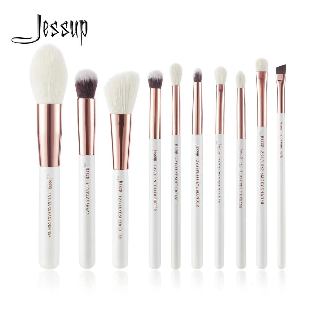 Make-up-Pinsel Jessup 10-teiliges Make-up-Pinsel-Set Foundation Powder Definer Shader Lidschatten Eyeliner Augenbraue T223 231202