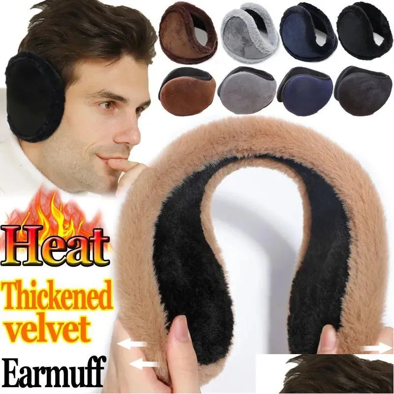 Ear Muffs Soft Plush Thick Warm Women And Mens Cold Fashion Winter Earmuffs Solid Color Outdoor Protective Drop Delivery Accessories Otkcy