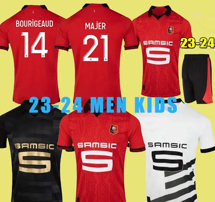 2023 2024 S-4XL Stade Rennais Home Away Third Soccer Jerseys Rennes Gouiri Maillot de Foot Sulemana Bourigeaud Terrier Doku Laborde Men Kids Kit Football Shirts