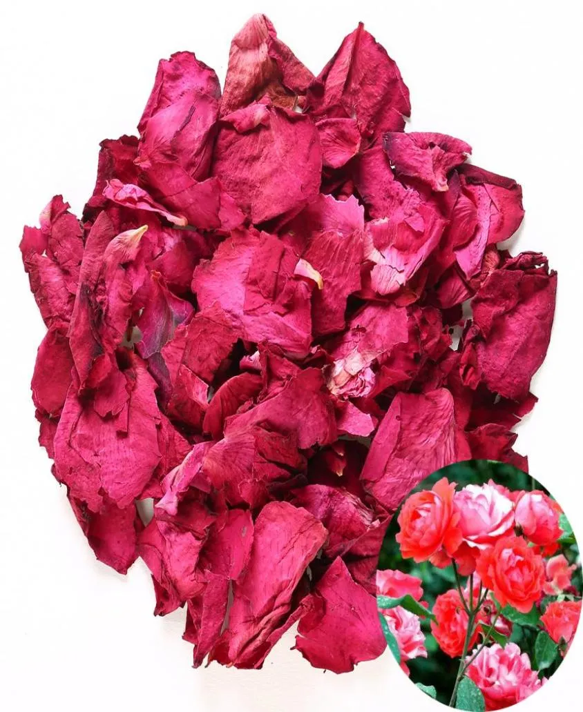 Petali di rosa naturali secchi Fiori secchi organici interi per la decorazione della festa nuziale Bagnoschiuma Lavaggio del corpo Lavaggio dei piedi Potpourri3912687