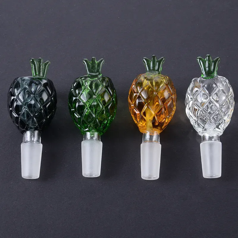 Pineapple Shap Glass Bowl 14mm 18mm Male Smoking Accessories For Dab Rigs Quartz Banget Nail Water Bong Pipes Oil Rig Burner Smoking Pipe Colorful Smoke Tool