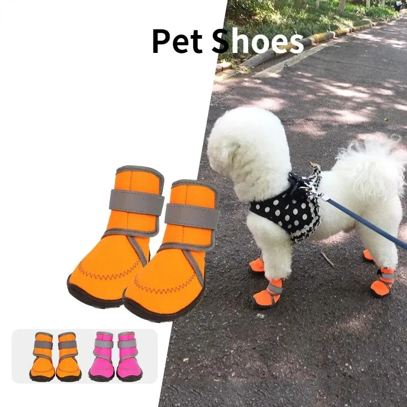 Hundebekleidung Vier-Wege-Stretch-Haustierschuhe Hundemode Mehrfarbig und Stiefel Booties Kitten Heel Winter Zapatos Para Perro